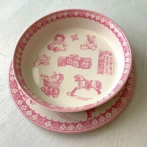 Baby plate and bowl set Queen’s China Nurseryware Vintage style design
